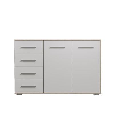 Praktische Kommode ANFISA – Eiche Sonoma / weiß Praktische Kommode ANFISA – Eiche Sonoma / weiß