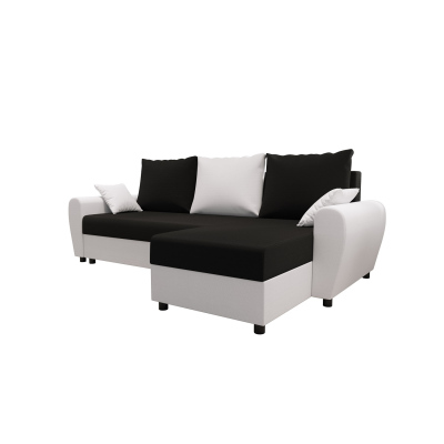 Elegante Couchgarnitur FLORIANA – schwarz / weiß