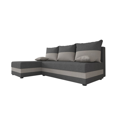 Modernes Ecksofa HORTENZIE – dunkelgrau / grau
