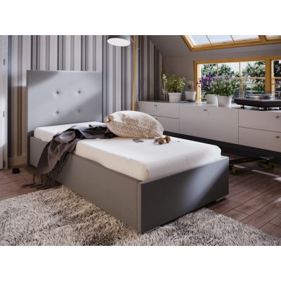Einzelbett 80x200 FLEK 1 – grau