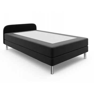 Bett für Teenager mit Metallbeinen 90x200 HENRYK 2 – schwarz