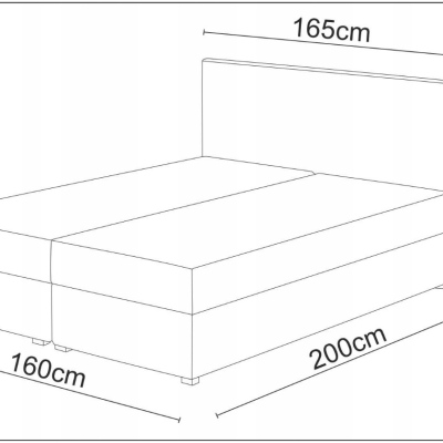 Doppelbett 160x200 HENIO – blau