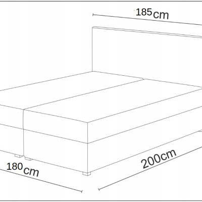 Doppelbett 180x200 HENIO – grün
