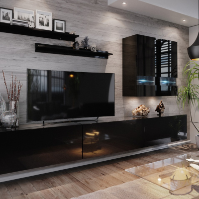Modernes Wohnzimmer-Set BRADT 1 - schwarz