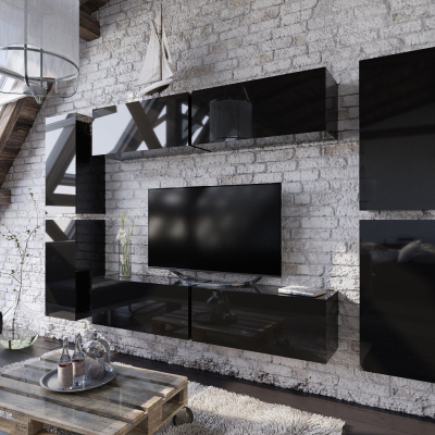 Modernes Wohnzimmer-Set BRADT 2 - schwarz