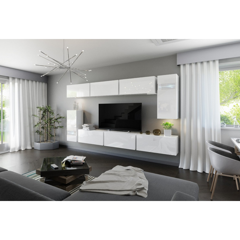 Modernes Wohnzimmer-Set BRADT 3 - weiß