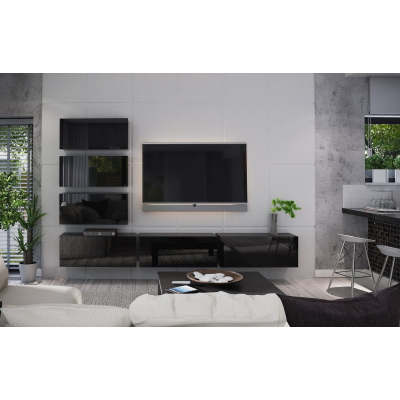 Modernes Wohnzimmer-Set BRADT 4 - schwarz