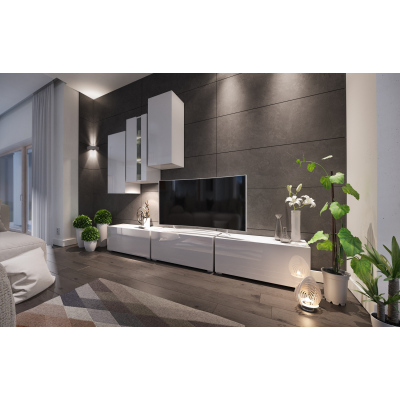Modernes Wohnzimmer-Set BRADT 5 - weiß