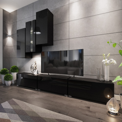 Modernes Wohnzimmer-Set BRADT 5 - schwarz