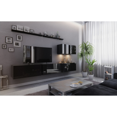 Modernes Wohnzimmer-Set BRADT 7 - schwarz