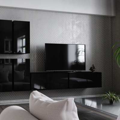 Modernes Wohnzimmer-Set BRADT 8 - schwarz