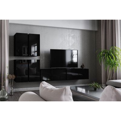 Modernes Wohnzimmer-Set BRADT 8 - schwarz