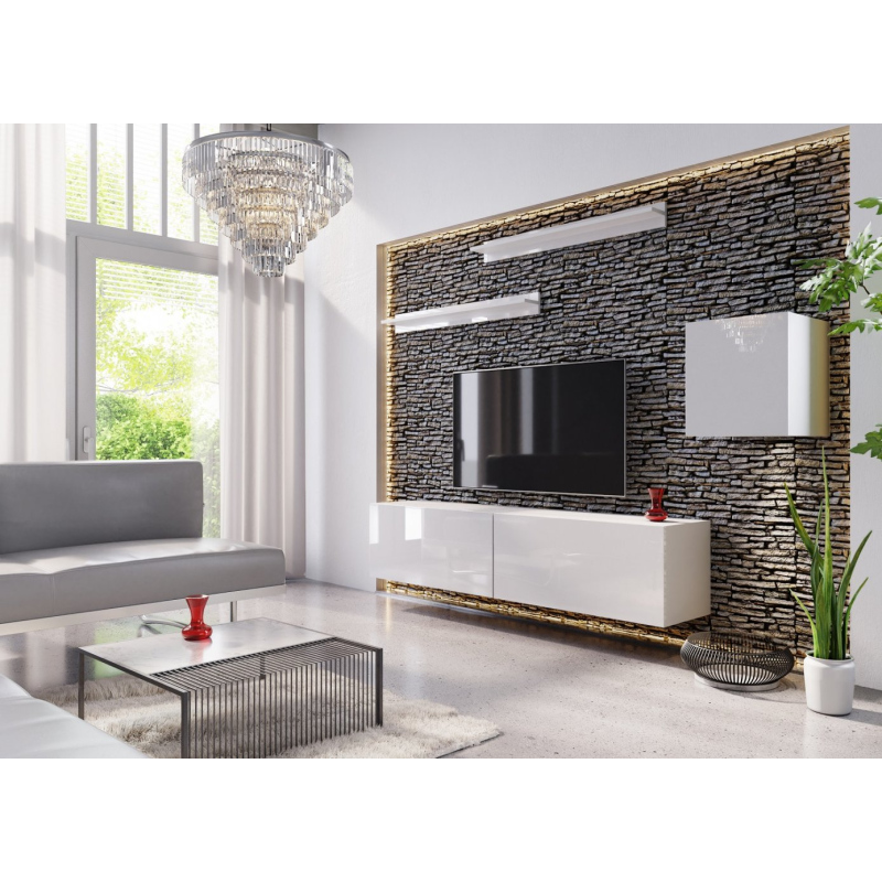 Modernes Wohnzimmer-Komplettset BRADT 16 – weiß