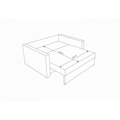 Modernes Schlafsofa mit Muster ARIA 120 – dunkelgrau