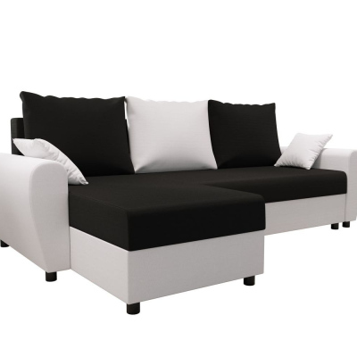 Elegante Couchgarnitur FLORIANA – schwarz / weiß