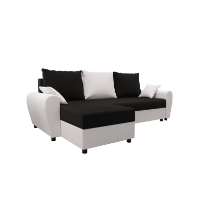 Elegante Couchgarnitur FLORIANA – schwarz / weiß