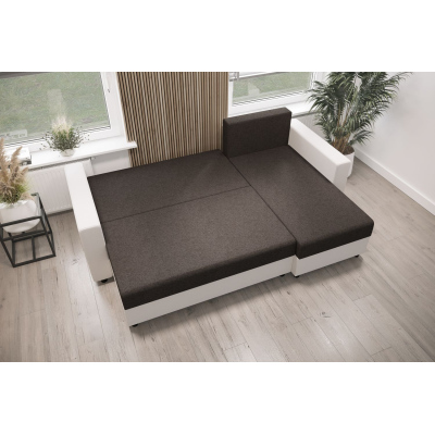 Ecksofa mit Armlehnen SANVI – Blau/Schwarz