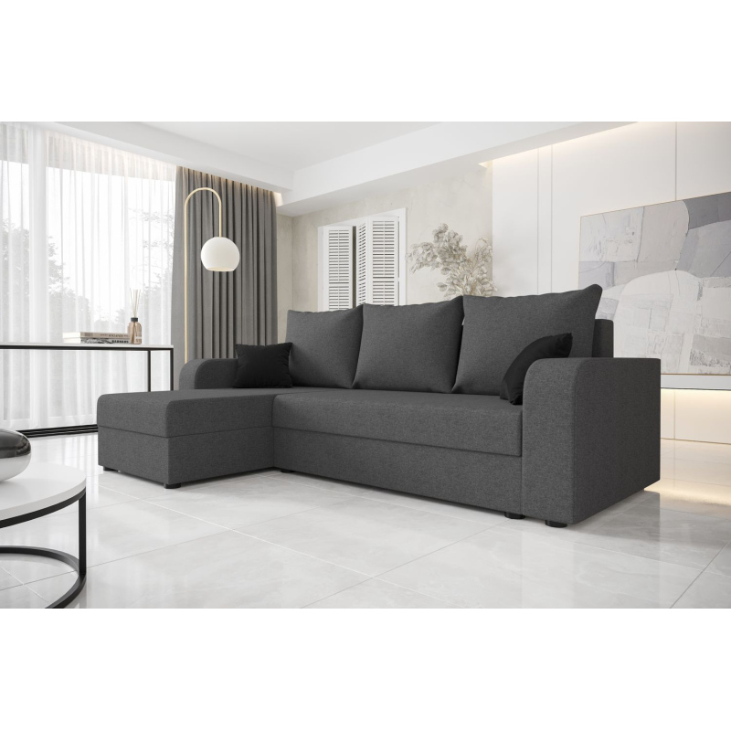 Ecksofa mit Armlehnen HORTENZIE – Grau