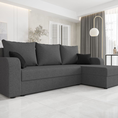 Ecksofa mit Armlehnen HORTENZIE – Grau