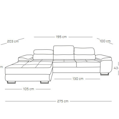 Ecksofa ANDREA – Gelb