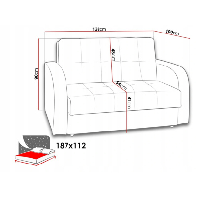 Schlafsofa ADAM – grau