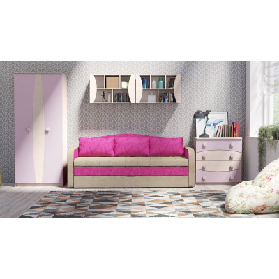 Schlafsofa mit Stauraum TURAN - rosa