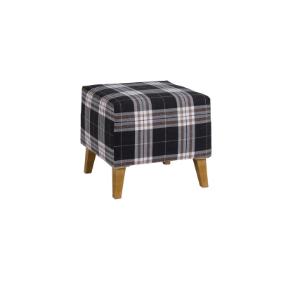 Hocker MURIEL - grau / schwarz