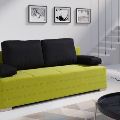 IGOR Schlafsofa mit Kissen und Stauraum – grün