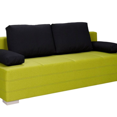 IGOR Schlafsofa mit Kissen und Stauraum – grün