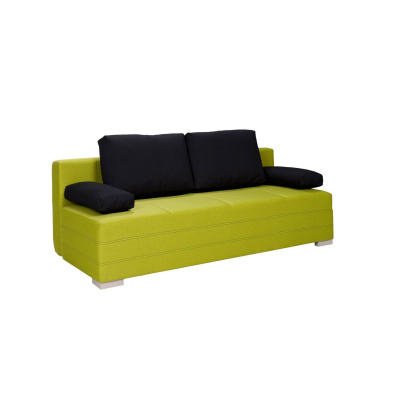 IGOR Schlafsofa mit Kissen und Stauraum – grün