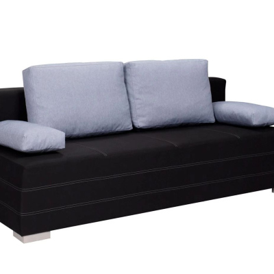 IGOR Schlafsofa mit Kissen und Stauraum – schwarz
