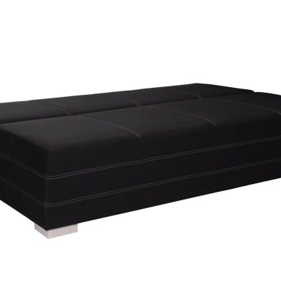 IGOR Schlafsofa mit Kissen und Stauraum – schwarz
