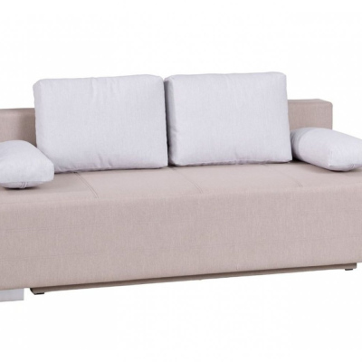IGOR Schlafsofa mit Kissen und Stauraum – beige