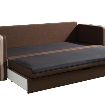Schlafsofa mit Kissen EWALD - braun