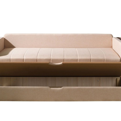 Schlafsofa mit Kissen EWALD - beige