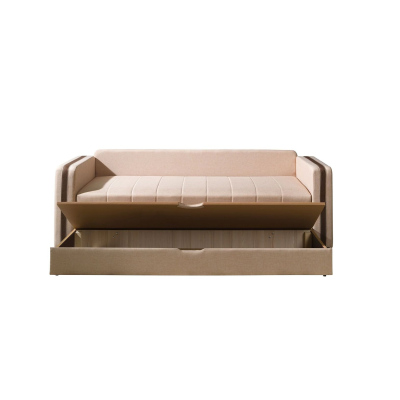 Schlafsofa mit Kissen EWALD - beige