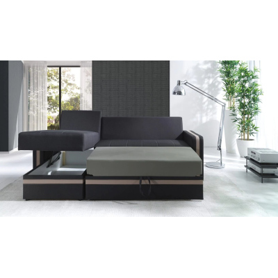 Ecksofa mit Kissen EWALD - hellbraun