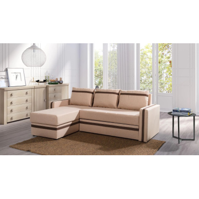 Ecksofa mit Kissen EWALD - beige