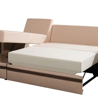 Ecksofa mit Kissen EWALD - beige