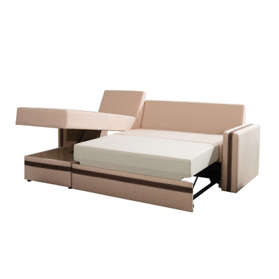 Ecksofa mit Kissen EWALD - beige
