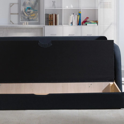 Sofa für Kinderzimmer RADIM - braune / rosa Kissen