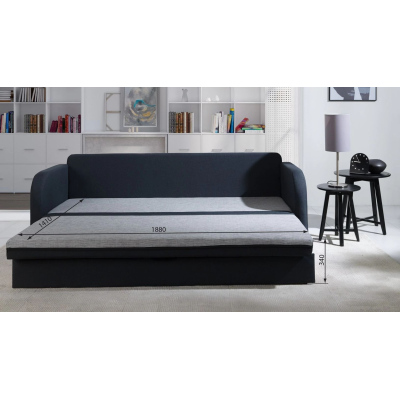 Sofa für Kinderzimmer RADIM - braune / rosa Kissen