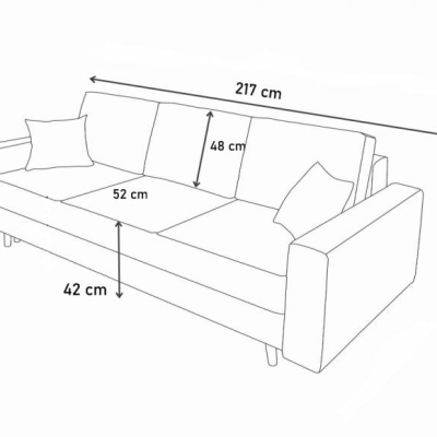 Wohnzimmersofa NICK - braun