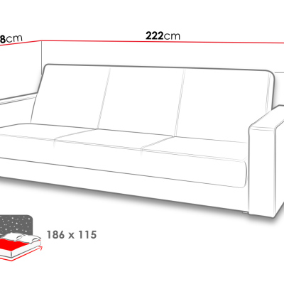 Schlafsofa KATKA 1 - braun