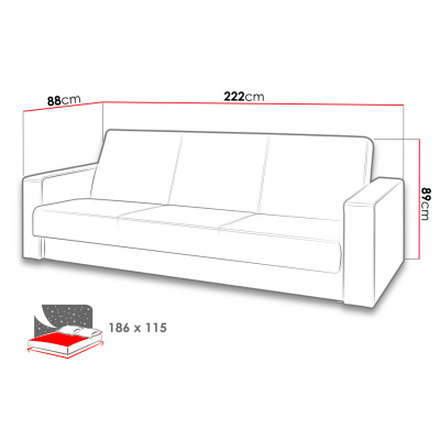Schlafsofa KATKA 1 - braun