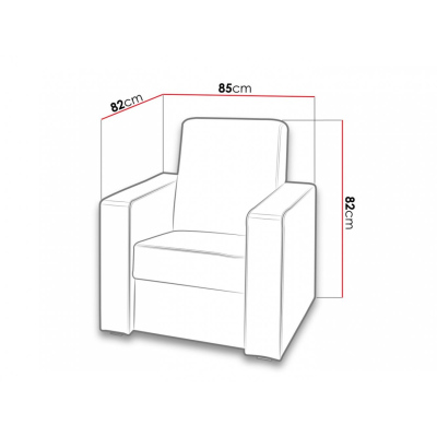 Komfortabler Sessel GREGOR LUX – grau