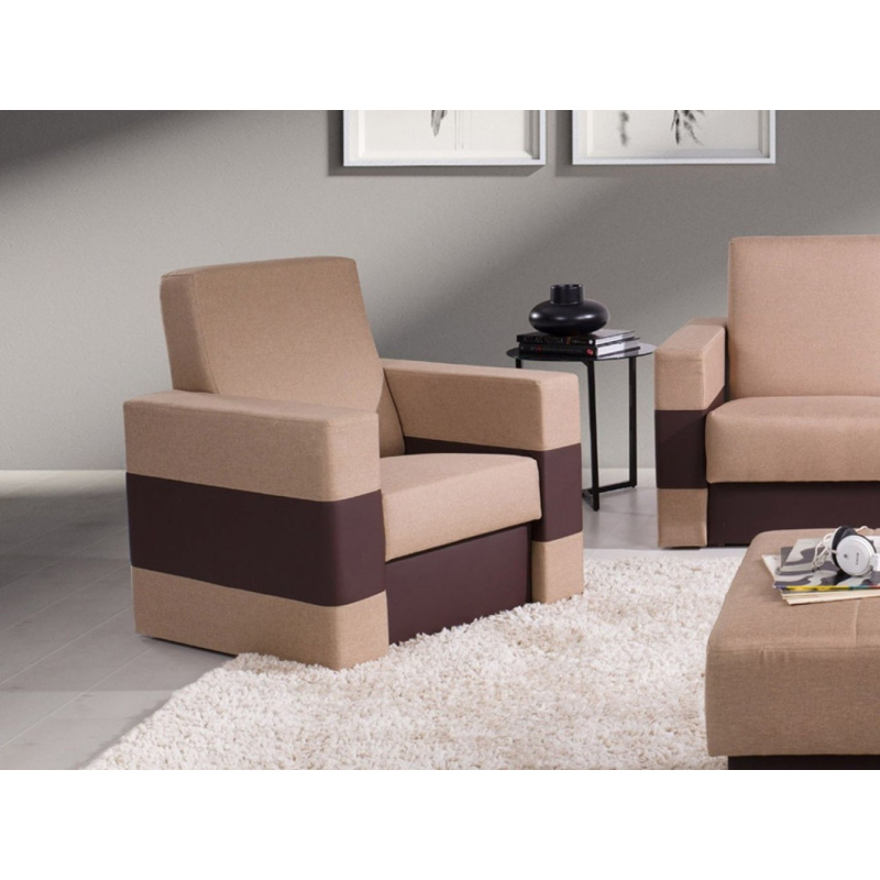 Komfortabler Sessel GREGOR LUX – braun