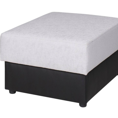 Hocker BOLEK - grau / creme