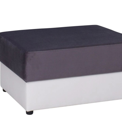 Hocker BOLEK - grau / weiß