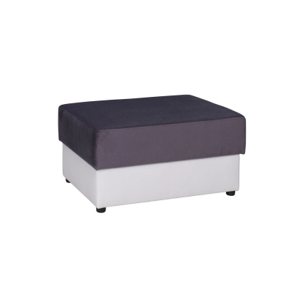 Hocker BOLEK - grau / weiß